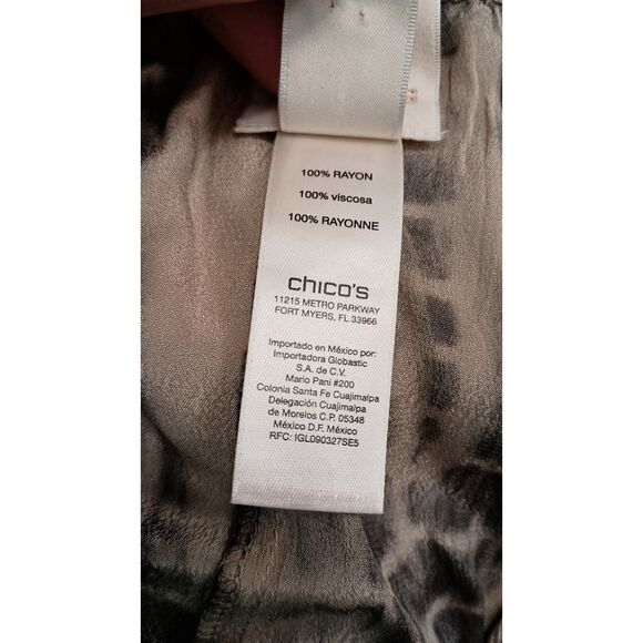 Chico's Skirt Womens Plus Size 1 Grey Tie Dyed Long Maxi Flowy with Fringe Hem - Picture 6 of 8